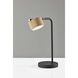Roman 17 inch 10.00 watt Black / Natural Wood Desk Lamp Portable Light