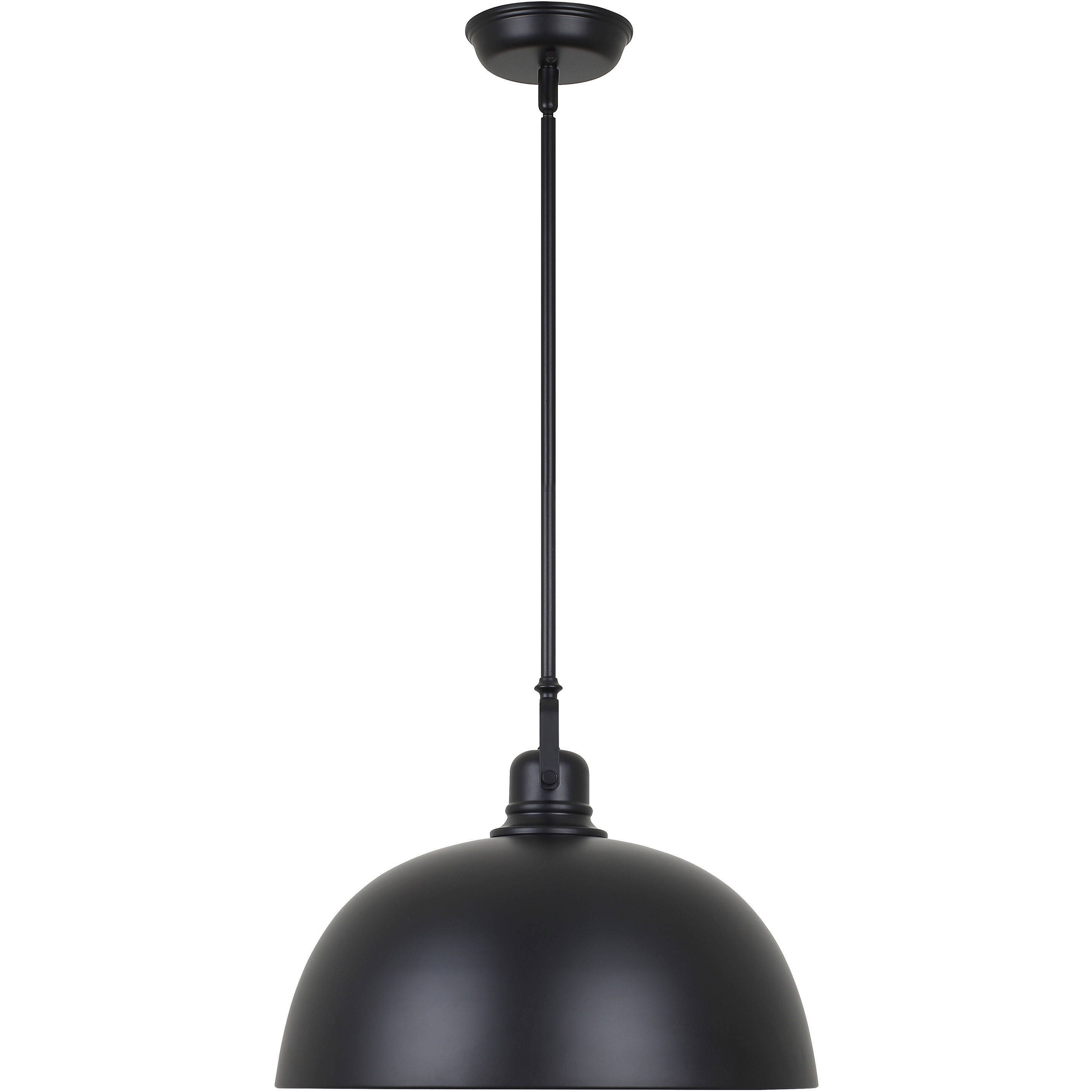 Polo 1 Light 16 inch Black Pendant Lighting Ceiling Light