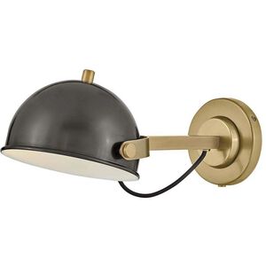 Spence 1 Light 7.25 inch Black Oxide with Heritage Brass Interior Wall Mount Wall Light