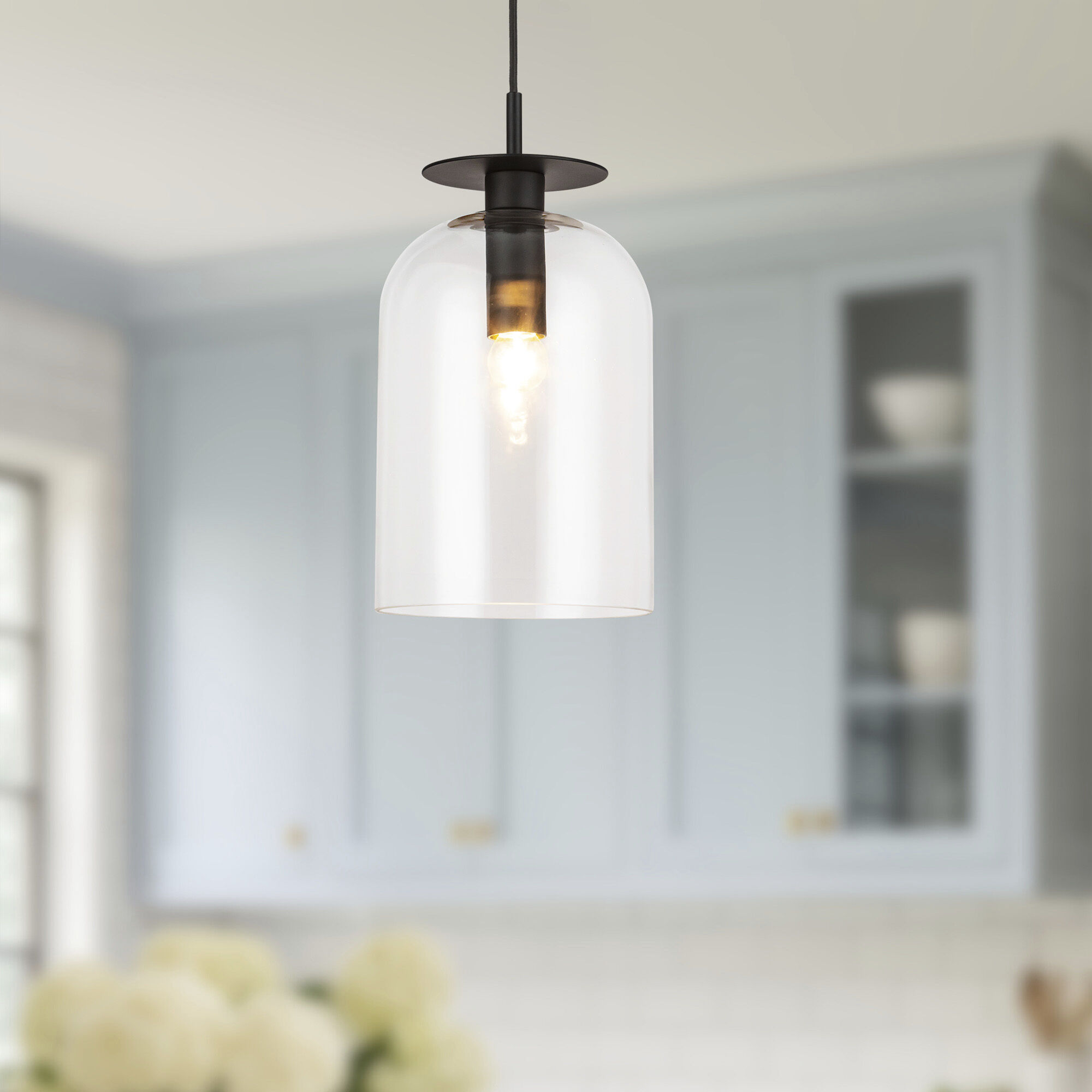 Alora Mood Sylvia Pendant Ceiling Light in Matte Black