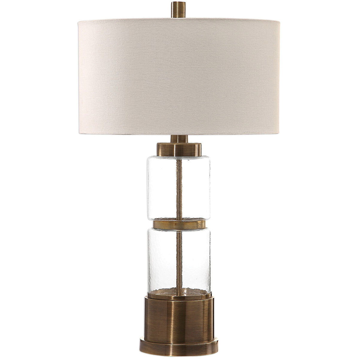 Hammered glass store table lamp