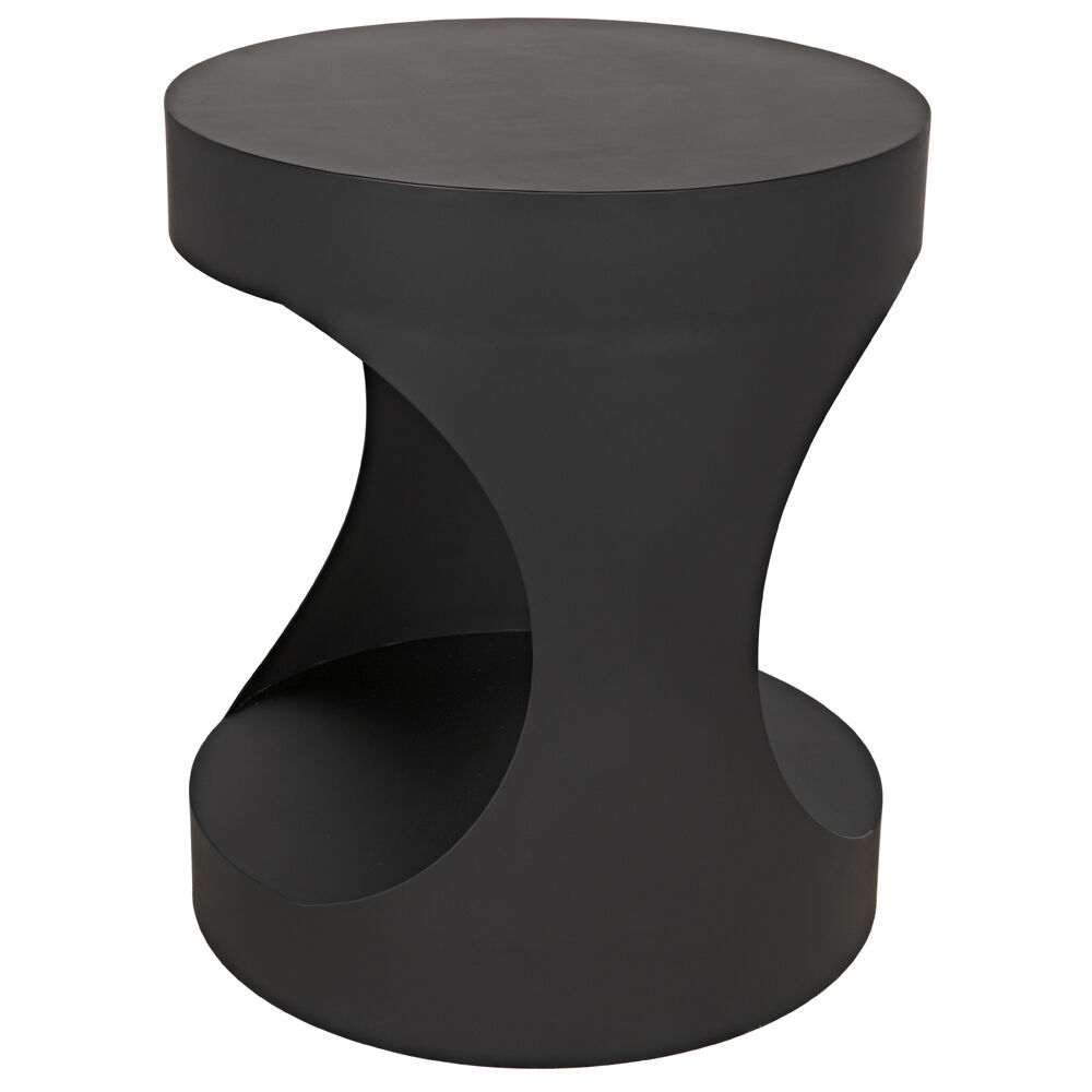 Eclipse 26 X 22 inch Matte Black Side Table, Round