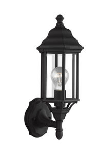 Sevier 1 Light 16.25 inch Black Outdoor Wall Lantern, Small