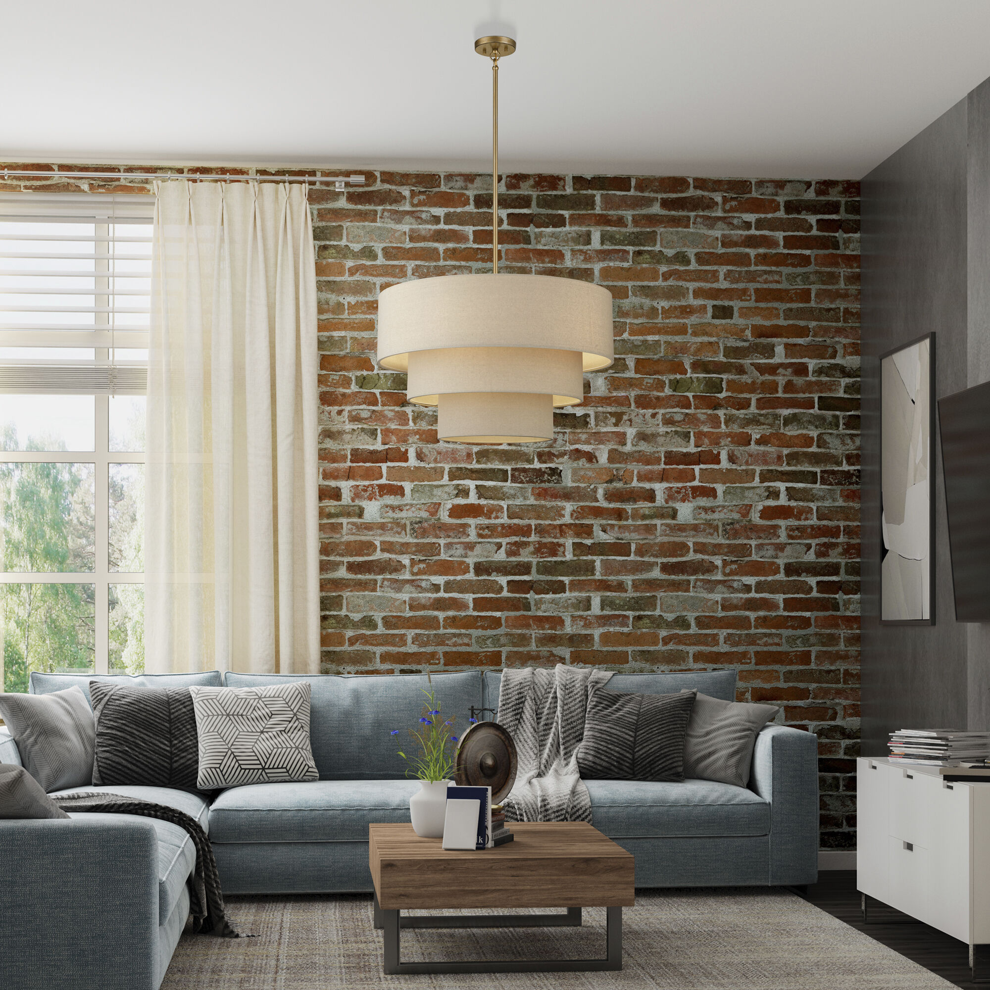 Bellingham 5 Light 28 inch Antique Gold Leaf Pendant Chandelier Ceiling Light, Medium