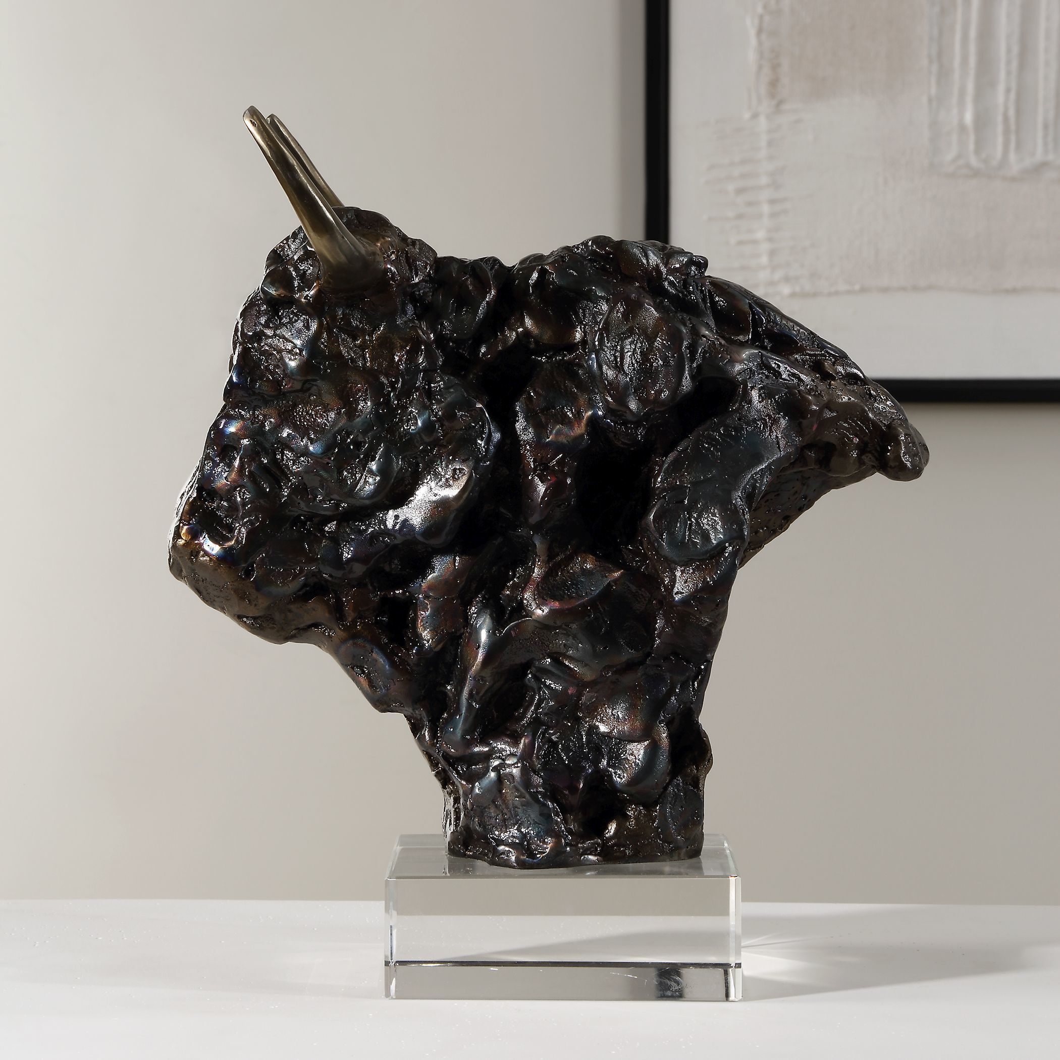 Bison 13.25 X 11 inch Sculpture