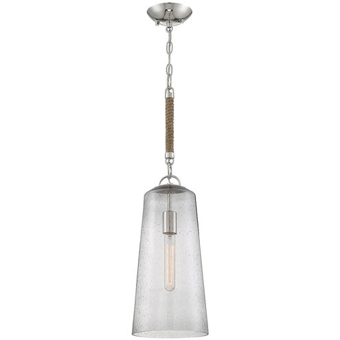 Windrush 1 Light 8 inch Polished Nickel Foyer Light Ceiling Light