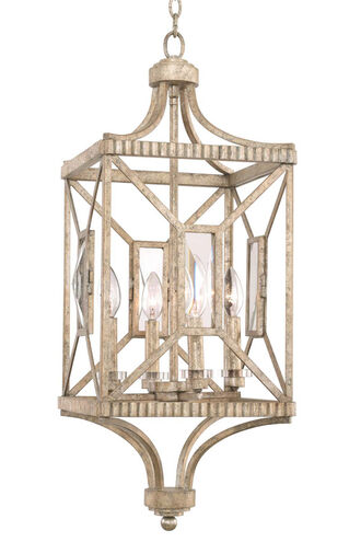 Crystal Cove 4 Light 12 inch Platinum Foyer Ceiling Light