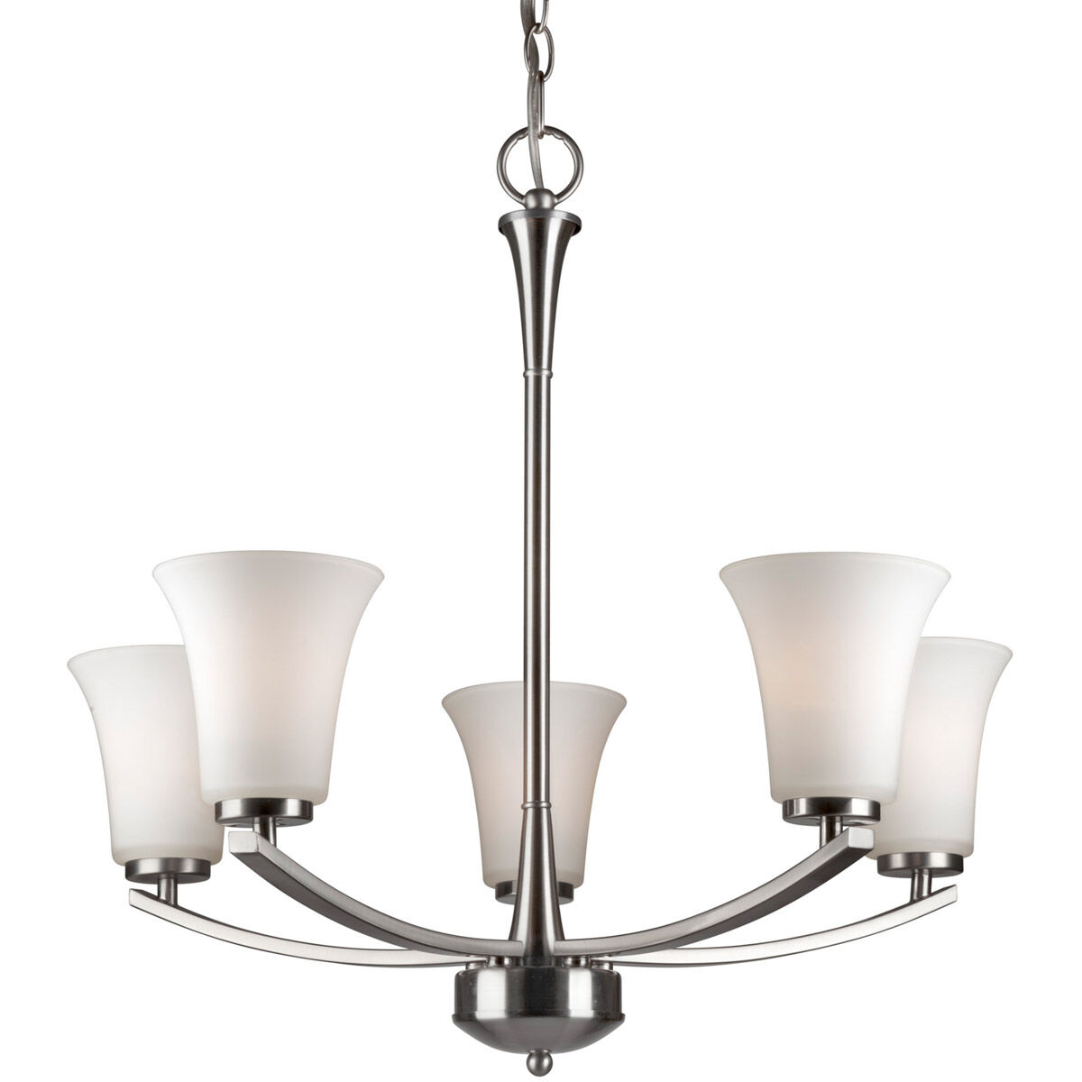 Aubrey 5 Light 23.75 inch Brushed Nickel Chandelier Ceiling Light
