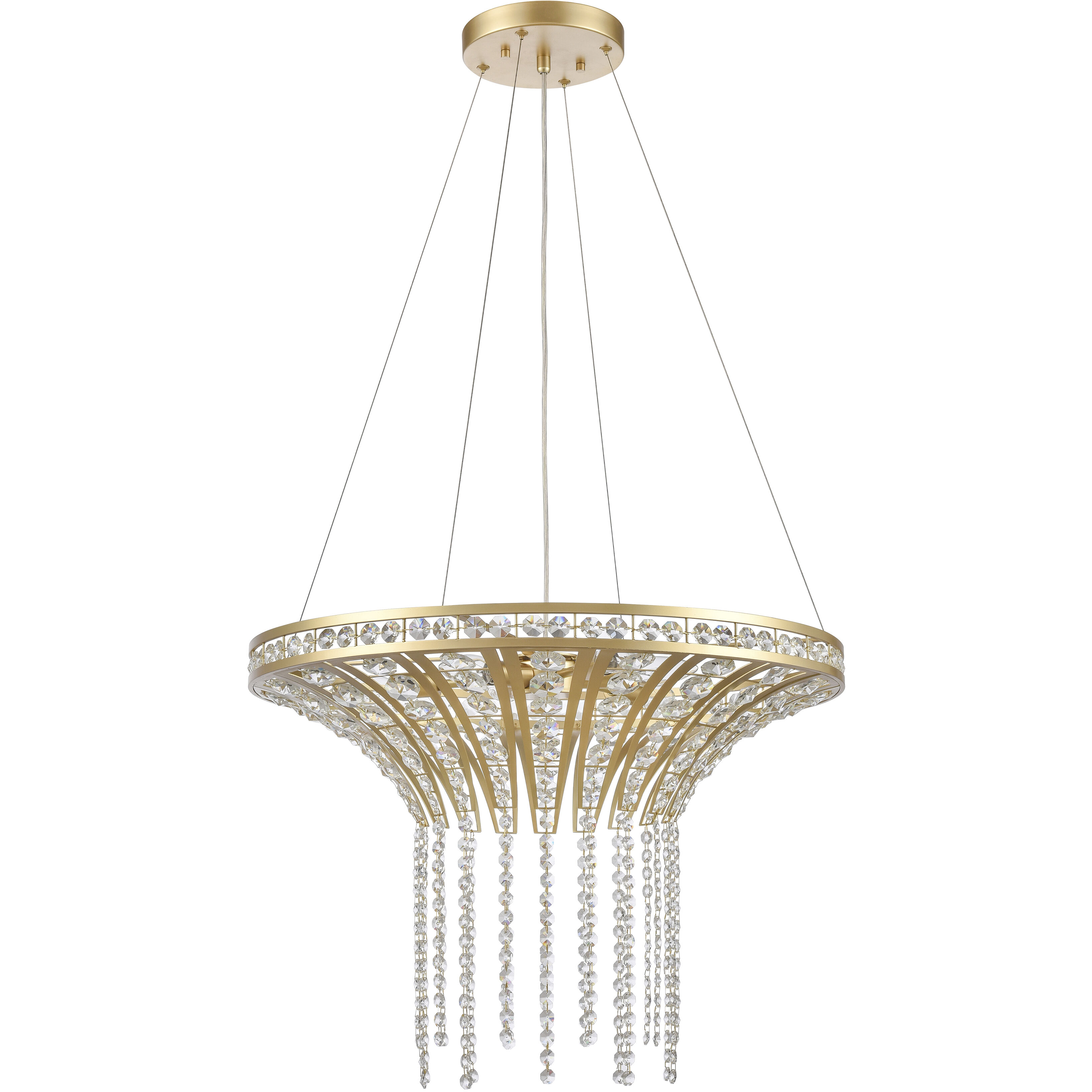 Fantania 6 Light 24 inch Champagne Gold Chandelier Ceiling Light