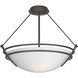Presidio Tryne 3 Light 18 inch Dark Smoke Semi-Flush Ceiling Light in Opal