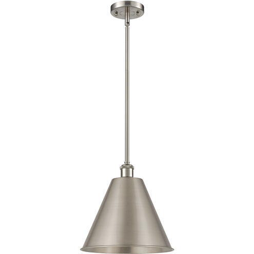Ballston Cone LED 12 inch Brushed Satin Nickel Pendant Ceiling Light