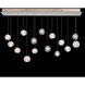 Natural Inspirations 15 Light 48 inch Gold Pendant Ceiling Light in Nebula Studio Glass