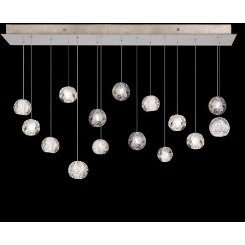 Natural Inspirations 15 Light 48 inch Gold Pendant Ceiling Light in Nebula Studio Glass