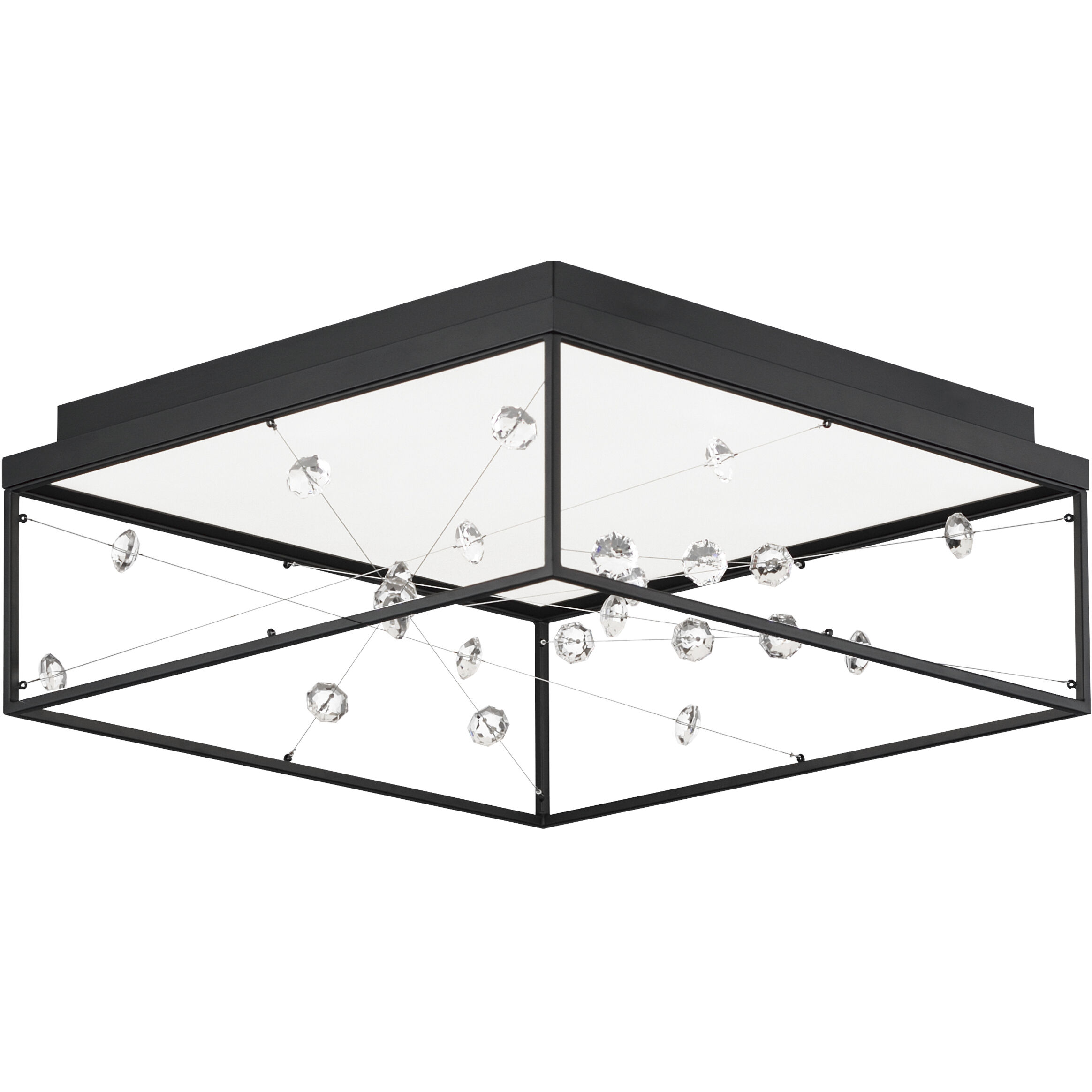 Entanglement LED 19.75 inch Black Flush Mount Ceiling Light