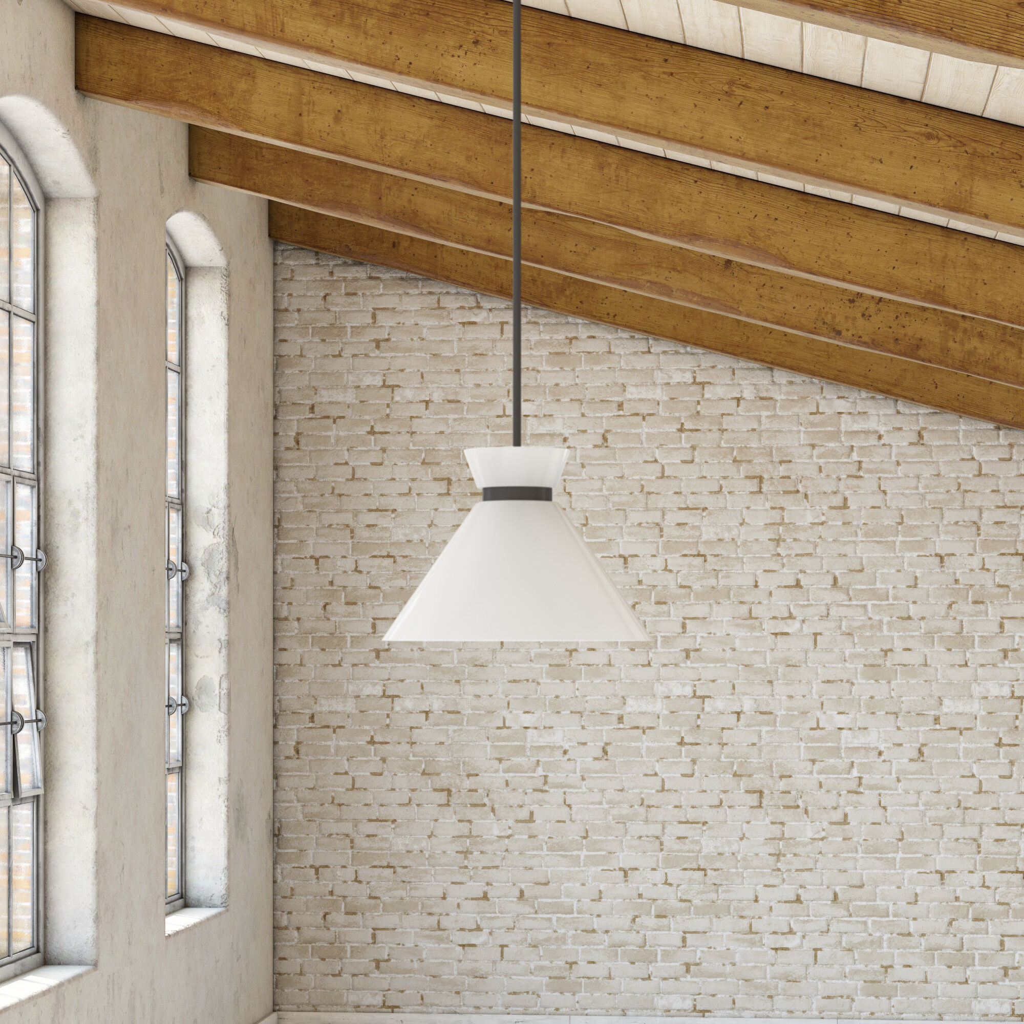 Alora Mood Halston Pendant Ceiling Light in Matte Black