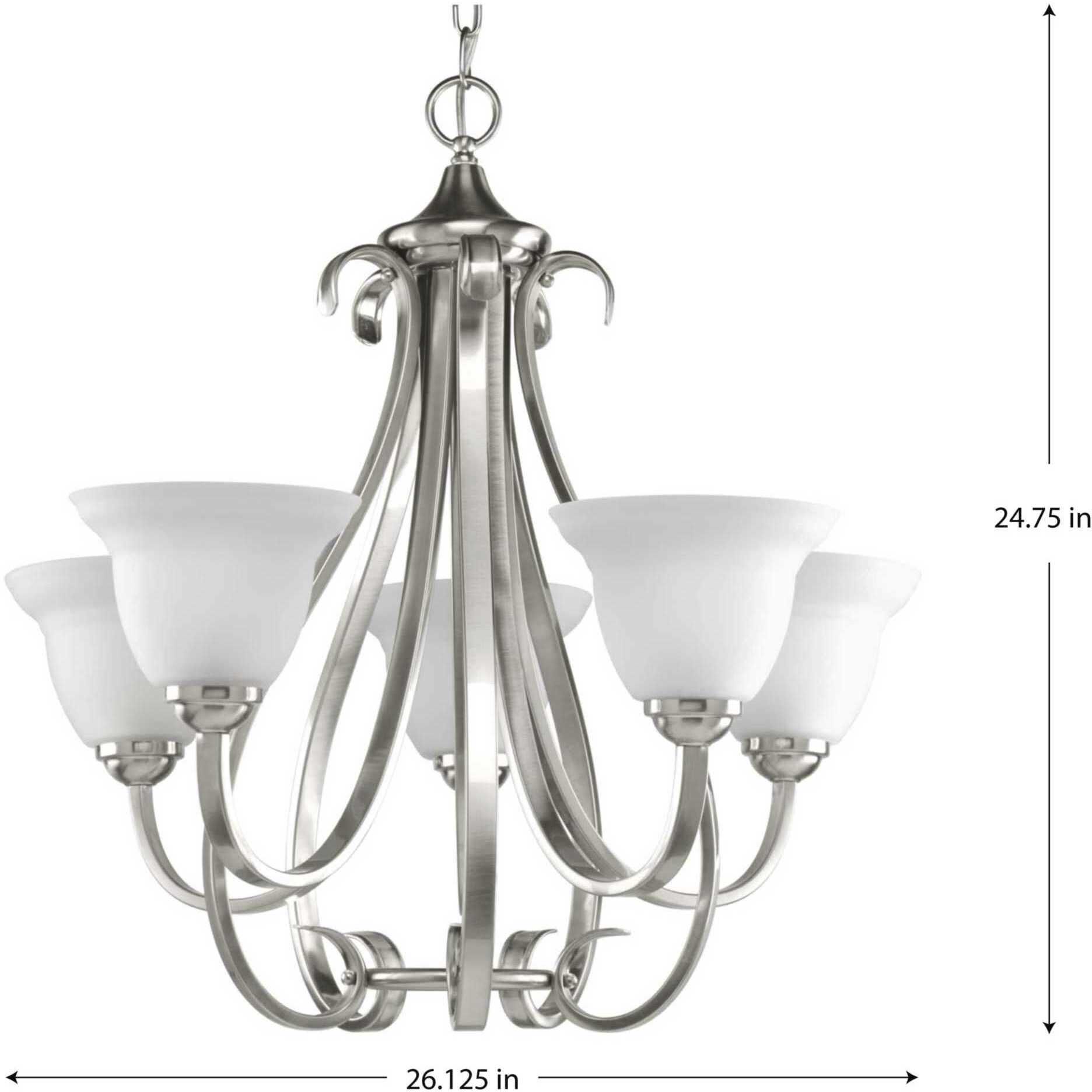 Slade 5 Light 26.13 inch Brushed Nickel Chandelier Ceiling Light