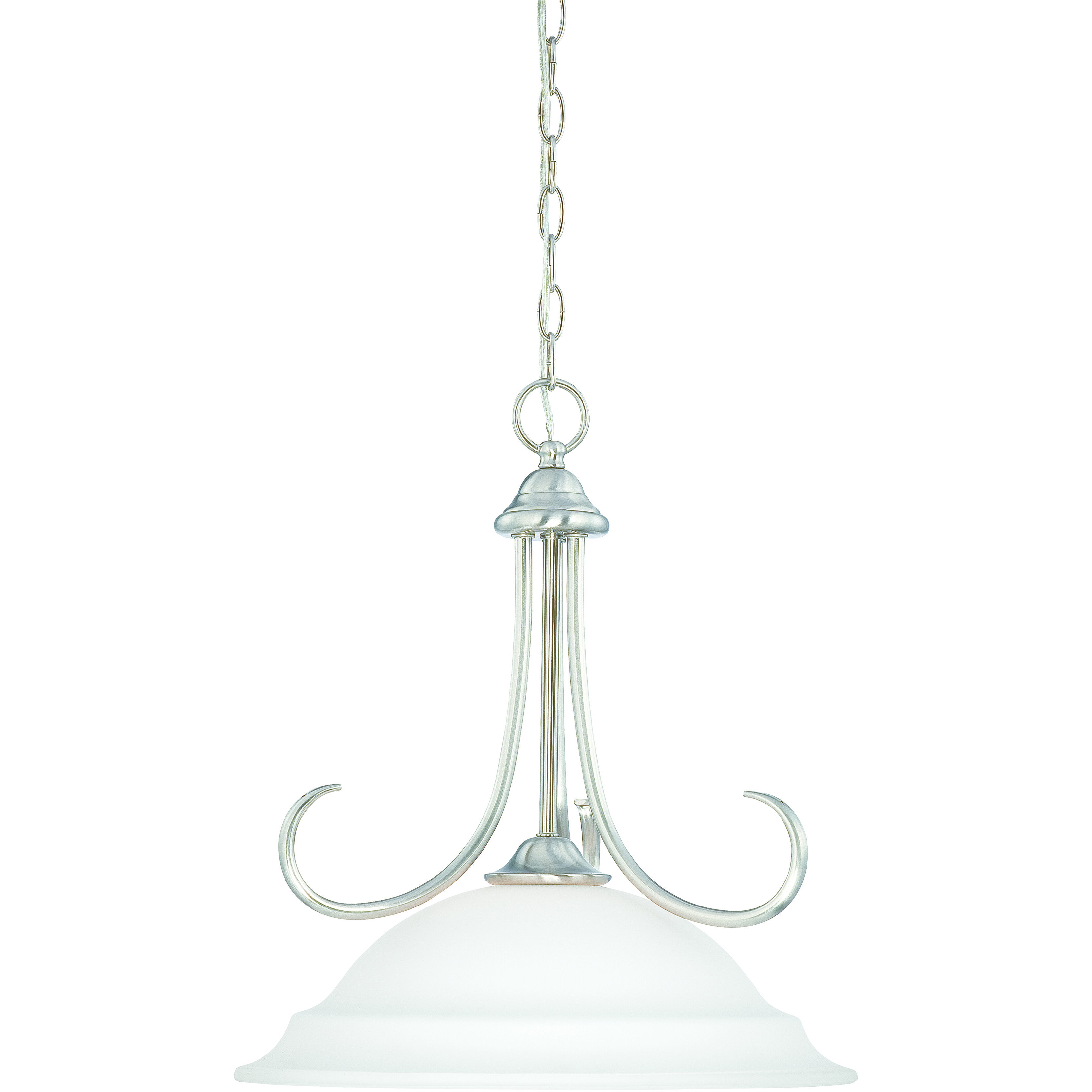 Bella 1 Light 16 inch Brushed Nickel Pendant Ceiling Light