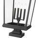 Beacon 4 Light 32 inch Black Outdoor Pier Mounted Fixture