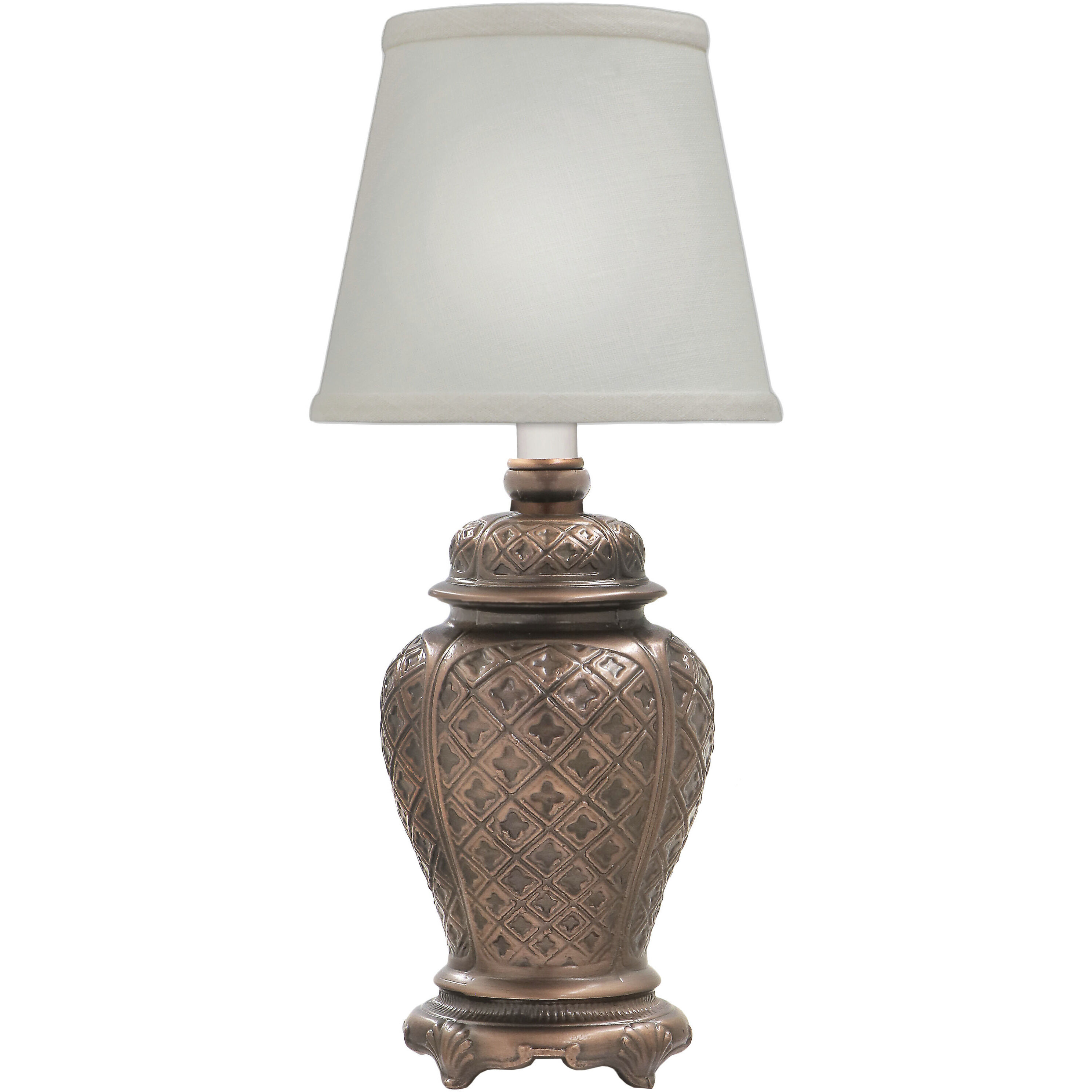 Ellie 13 inch Antique Old Bronze Mini Lamp Portable Light