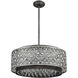 Rosslyn 6 Light 22 inch Weathered Zinc Chandelier Ceiling Light