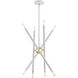 Soho 8 Light 20 inch White with Polished Brass Accents Chandelier Ceiling Light