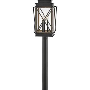 Montecito LED 21 inch Black Outdoor Post Mount Lantern, Medium