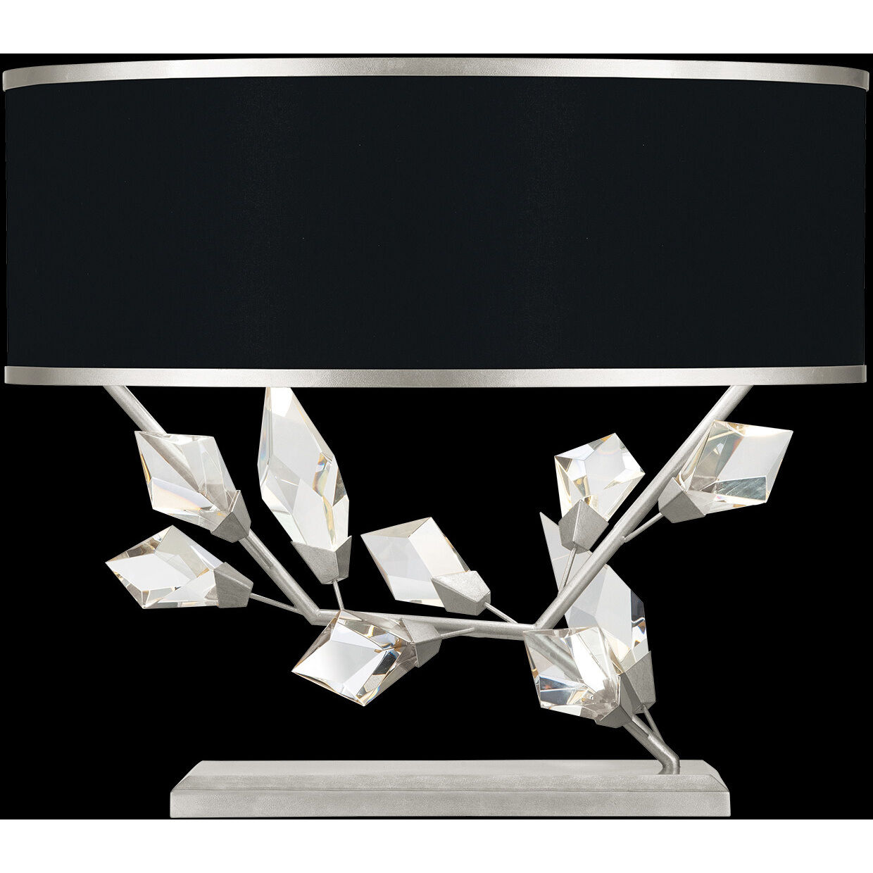 Foret 21.5 inch 100 watt Silver Table Lamp Portable Light