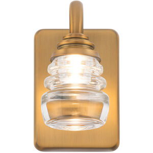 Rondelle LED 6 inch Aged Brass Bath Vanity & Wall Light, dweLED