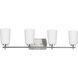 Adley 4 Light 32 inch Brushed Nickel Bath Vanity Light Wall Light