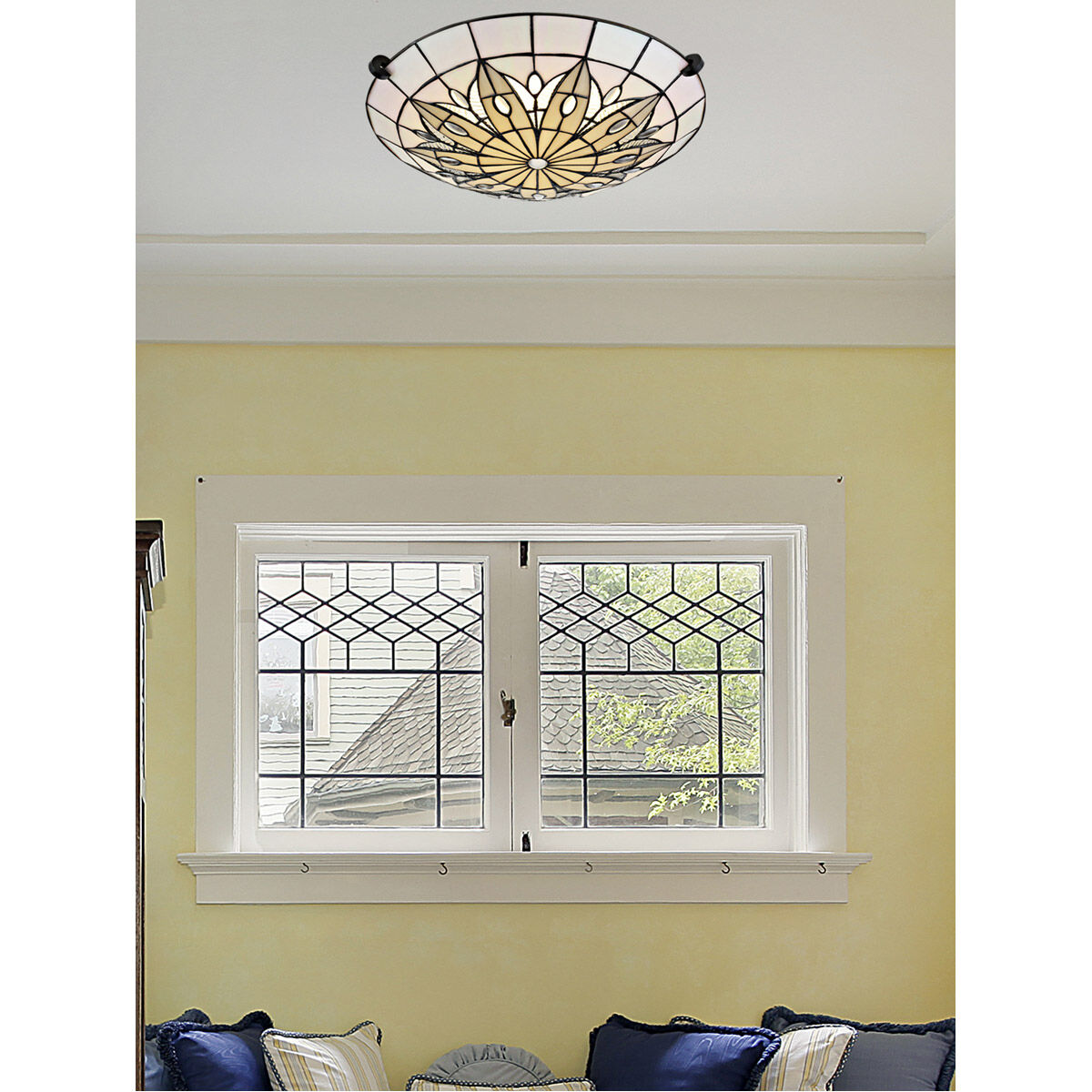 Annad LED LED 16 inch Black Flush Mount Ceiling Light