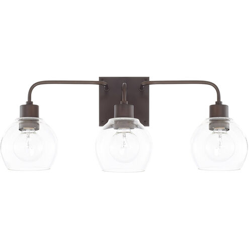 Tanner 3 Light 25 inch Bronze Vanity Light Wall Light, HomePlace by Capital Lighting