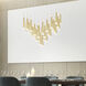 Andes LED 15 inch Satin Gold Multi Light Pendant Ceiling Light