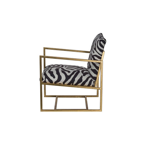 Zebra Gold Arm Chair