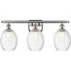 Ballston Preston 3 Light 26.25 inch Brushed Satin Nickel Bath Vanity Light Wall Light in Clear