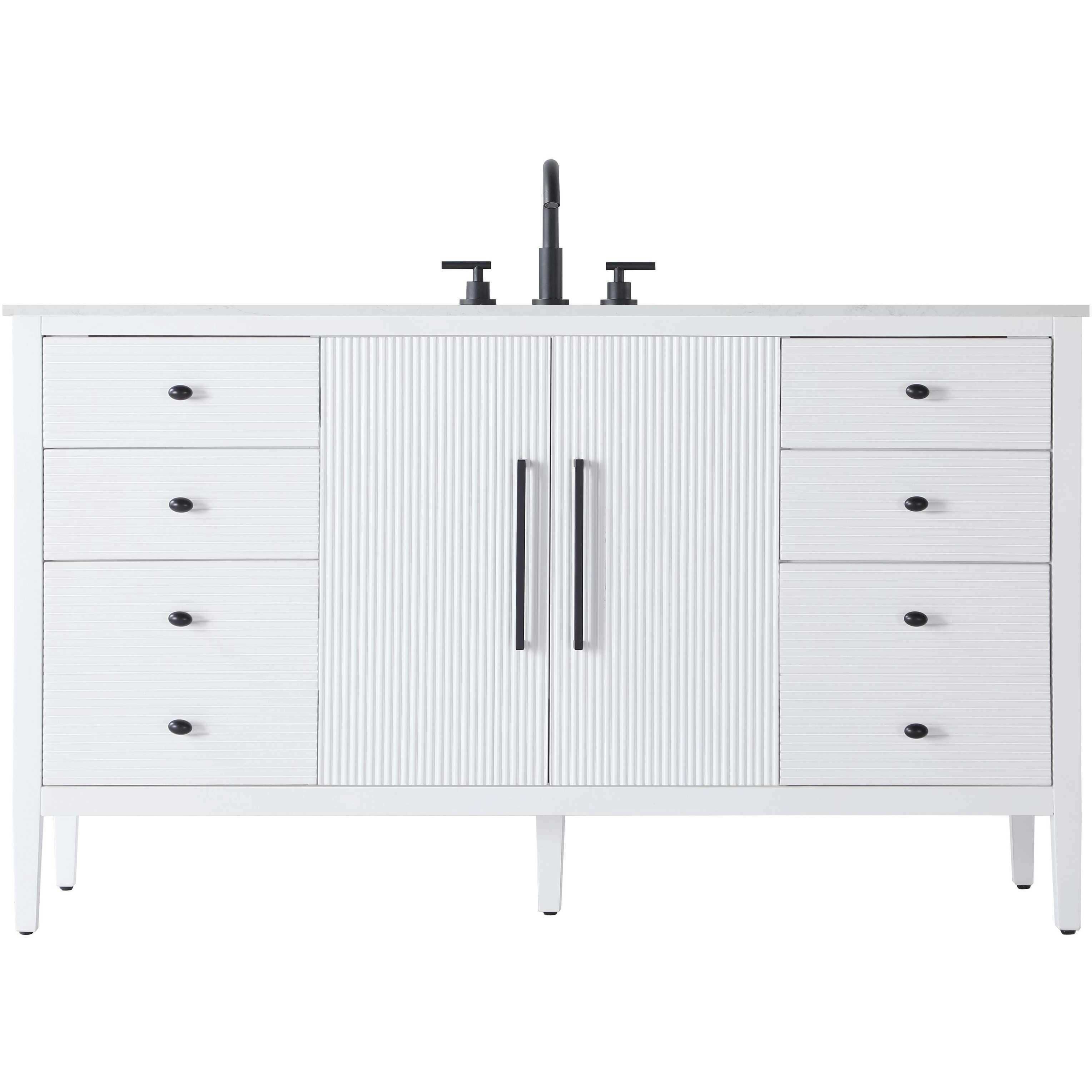 Blakely 60 X 34 inch White Bathroom Vanity Cabinet