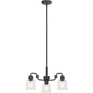 Aivian 3 Light 22.75 inch Black Chandelier Ceiling Light, Small