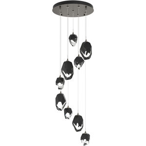 Chrysalis 9 Light 20.5 inch Dark Smoke Pendant Ceiling Light in Black Crystal