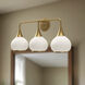 Alora Mood Hazel Bath Vanity Light Wall Light in Aged Gold, Matte Opal Glass