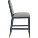 Santos 40 inch Vintage Navy and Satin Brass and Barrett Dusk Counter Stool