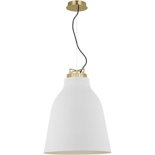 Sean Lavin Forge LED 20 inch Natural Brass Line-Voltage Pendant Ceiling Light in Matte White