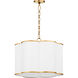 Belinder 4 Light 22 inch Non-Lacquered Brass Pendant Ceiling Light
