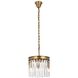 Sydney 3 Light 12 inch Satin Gold Pendant Ceiling Light in Clear