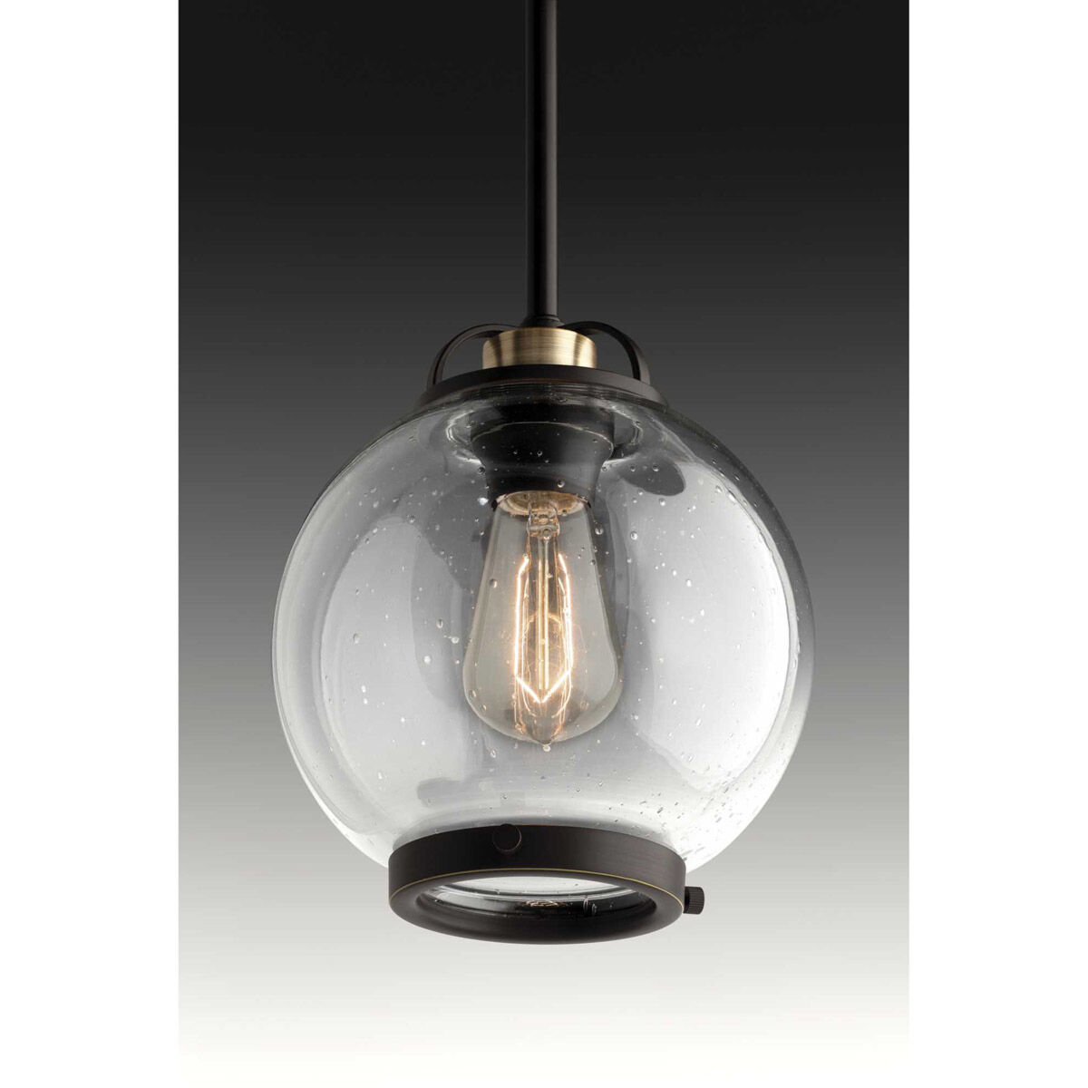 Chronicle 1 Light 8 inch Antique Bronze Mini-Pendant Ceiling Light, Design Series