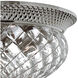 Plantation 3 Light 16 inch Polished Antique Nickel Indoor Bath Flush Mount Ceiling Light