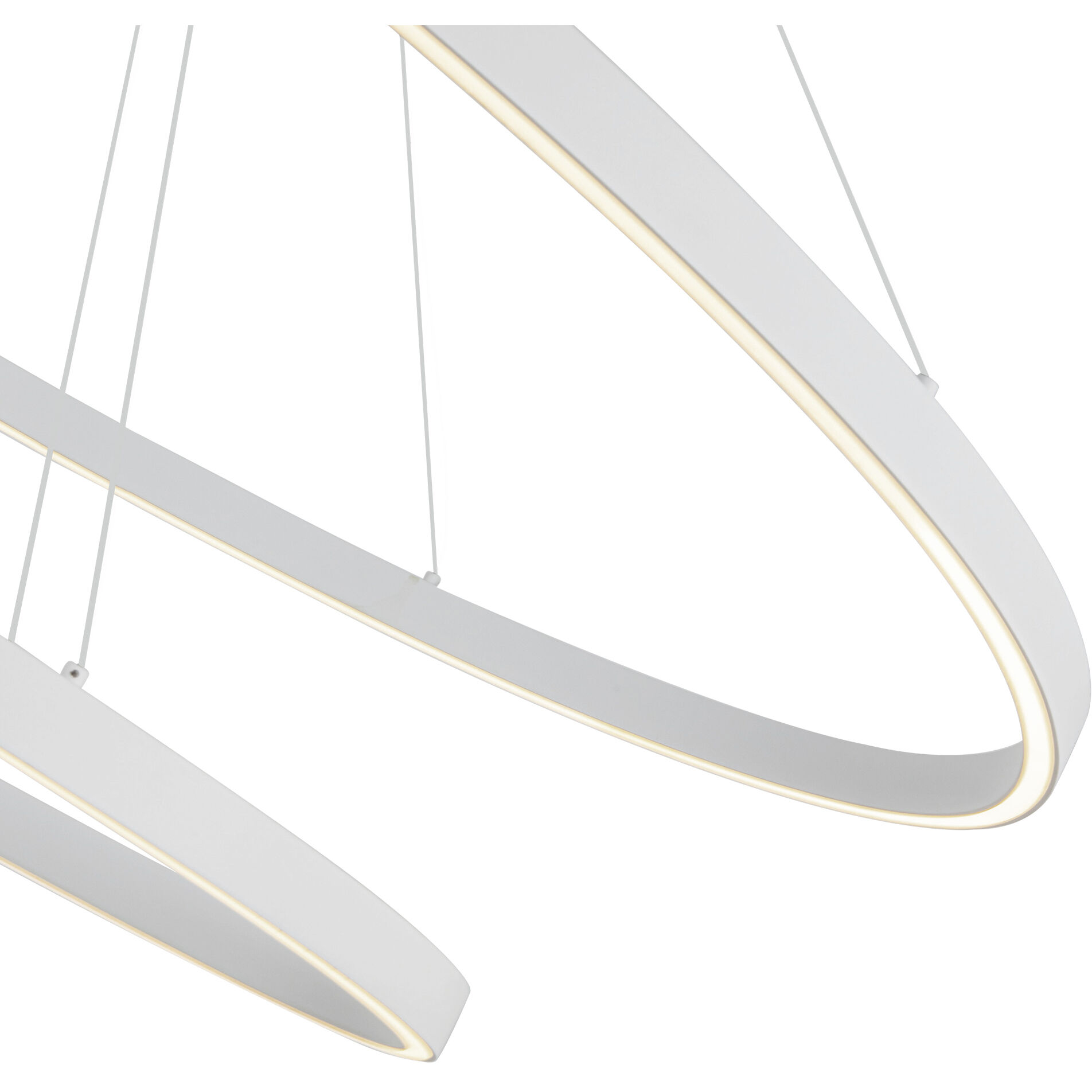 Ovale LED 28.25 inch White Chandelier Ceiling Light