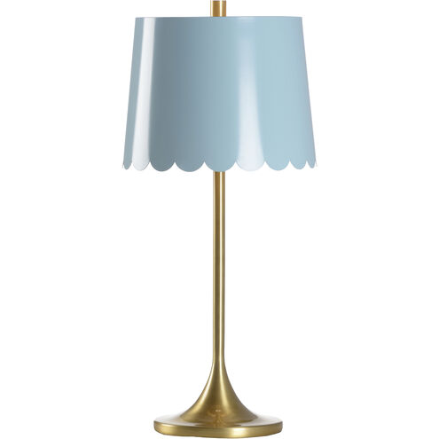 Meg Braff 27 inch 100.00 watt Brushed/Blue Sky Table Lamp Portable Light