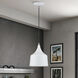 Bolita 8 inch White with Brushed Nickel Accents Pendant Ceiling Light