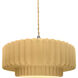 Radiance Collection - Pleated Tier Pendant Ceiling Light in Brushed Nickel, Dedicated LED, Beige Twist Cord, Muted Yellow, 14.5W x 5.25H, Form+Finish+Function