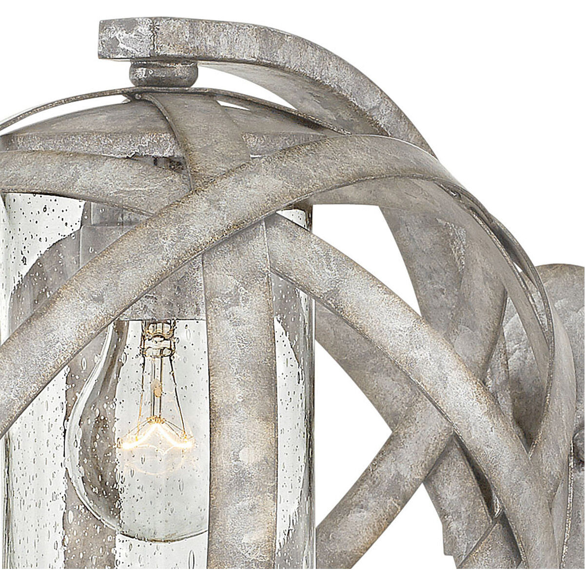 Open Air Carson Outdoor Wall Lantern in Weathered Zinc, Non-LED, Small