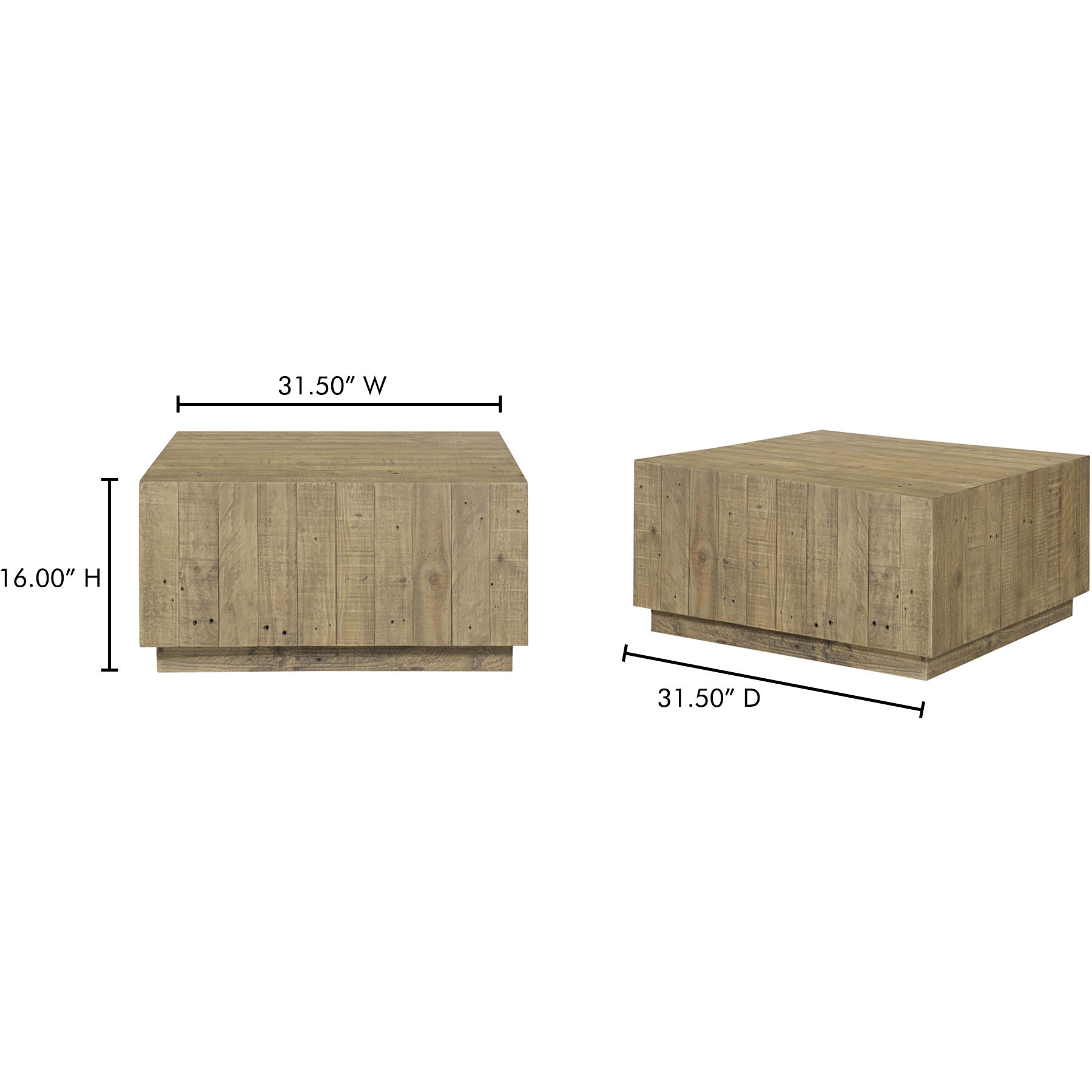 Jasper 31.5 X 31.5 inch Brown Coffee Table